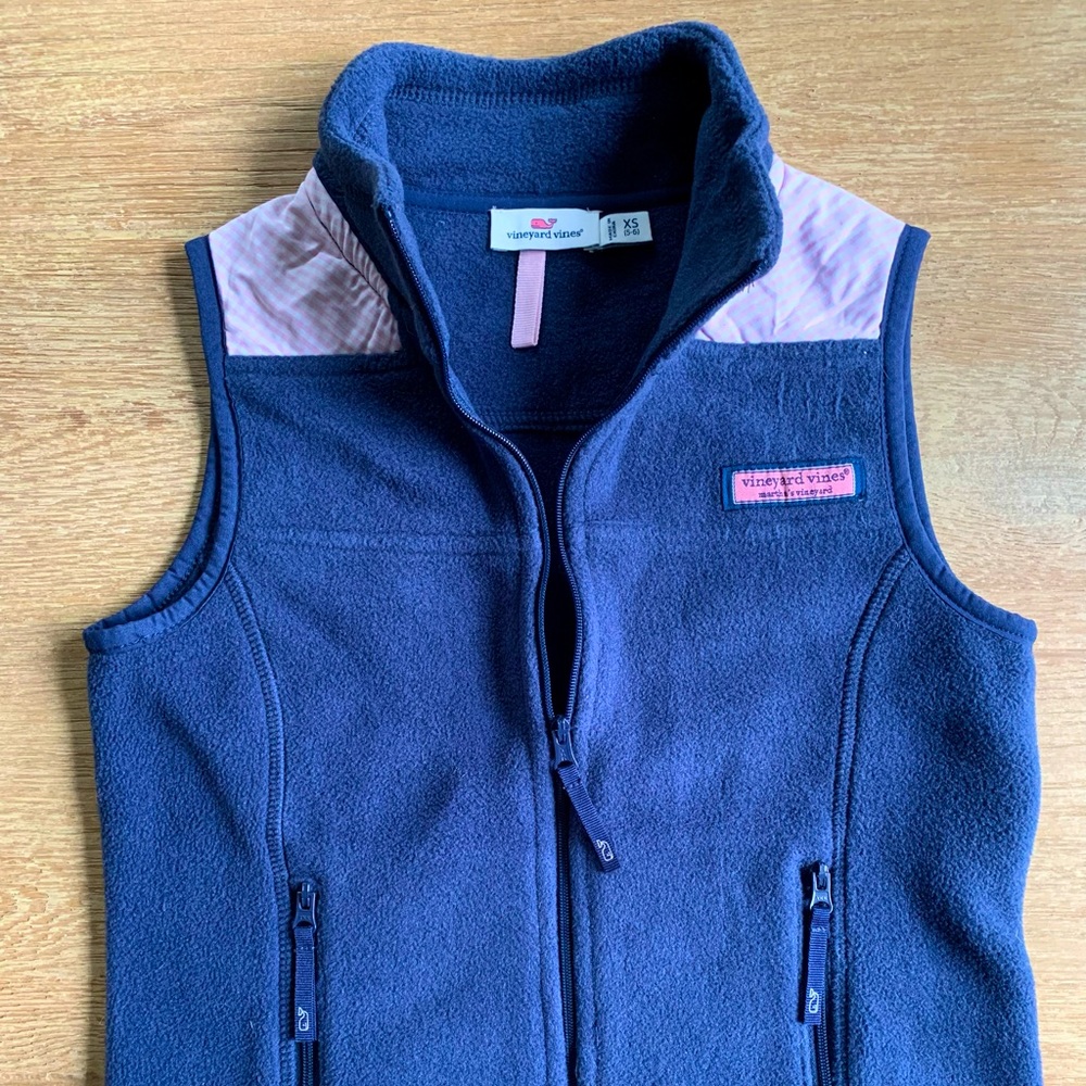 Vineyard Vines Girls Full Zip Fleece Vest